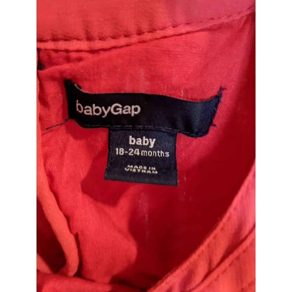 Baby Girl Dresses 18-24 Mos Carters Baby Gap Chambray Hearts & Red Fancy Dress